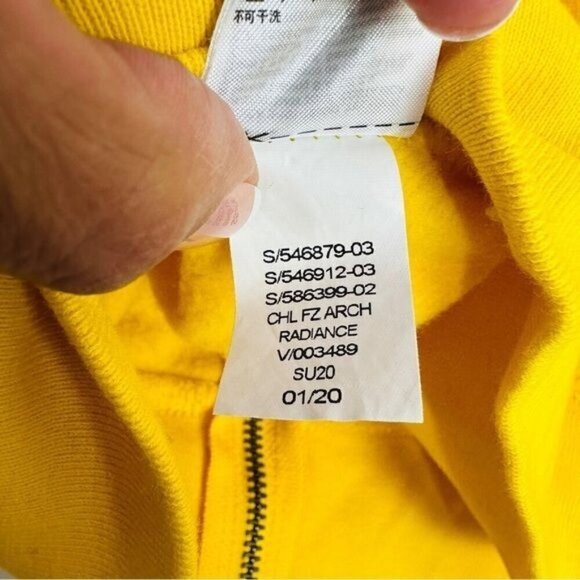 GAP Women's Yellow and Navy Logo Zip Hoodie Size Small - Picture 6 of 6